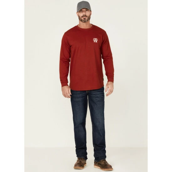 Cheap ๐คฉ Cody James Men's FR Bossa Nova Graphic Long Sleeve Work T-Shirt Medium Blue ๐ - Image 2