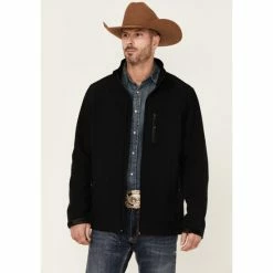 Buy ๐งจ Cody James Core Men's American Embroidered Sleeve Zip-Front Steamboat Jacket Black ๐ฅฐ