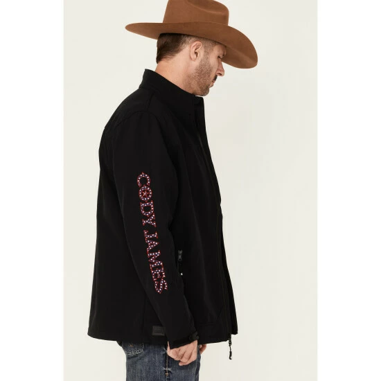 Buy ๐งจ Cody James Core Men's American Embroidered Sleeve Zip-Front Steamboat Jacket Black ๐ฅฐ - Image 3