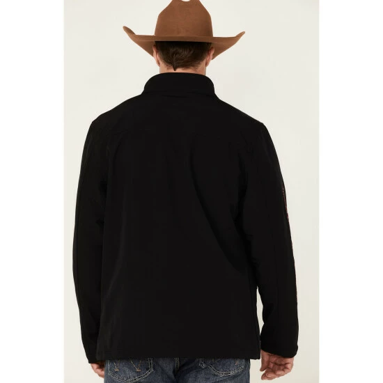 Buy ๐งจ Cody James Core Men's American Embroidered Sleeve Zip-Front Steamboat Jacket Black ๐ฅฐ - Image 4