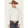 Cheap 🎁 Cody James Core Men's Old Soul Mini Geo Print Long Sleeve Button-Down Western 👚 Shirt White 🔥