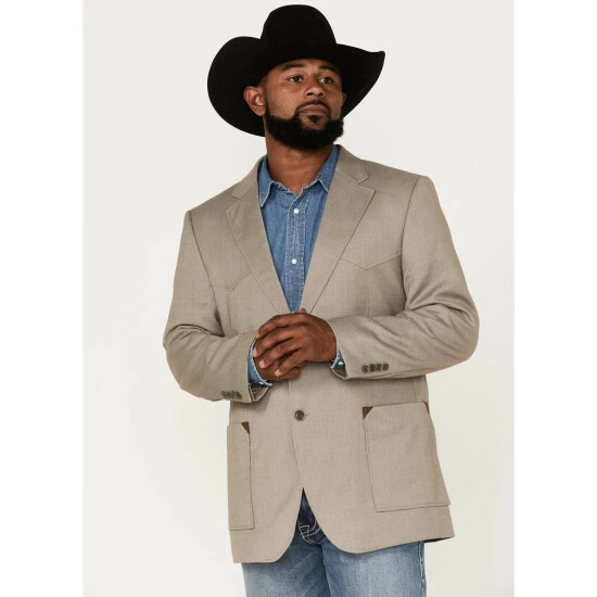 Flash Sale ๐ Cody James Men's Tan Trinity Button-Front Western Blazer - Tall โ