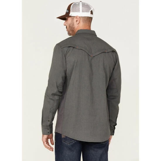 Best Pirce ๐ฏ Cody James Men's FR Vented Long Sleeve Button Down Work ๐ Shirt Grey โ๏ธ - Image 4