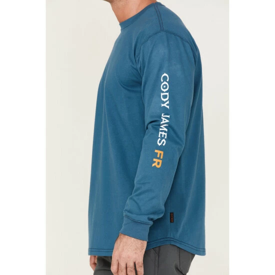 Promo ๐ Cody James Men's FR Blue Logo Long Sleeve Work T-Shirt - Tall ๐ฏ - Image 3