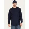 Budget 😍 Cody James Men's FR Range Cowboys Graphic Long Sleeve Work T-Shirt Navy ⌛