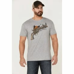 Flash Sale ๐ Cody James Men's Gun Scene Graphic Charcoal T-Shirt Grey ๐