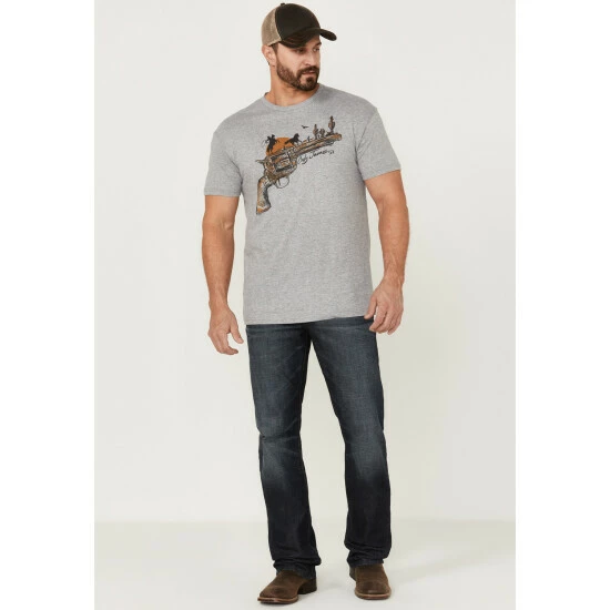 Flash Sale ๐ Cody James Men's Gun Scene Graphic Charcoal T-Shirt Grey ๐ - Image 2