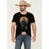 Best reviews of ⌛ Cody James Men's Sunset Bandit Skull Black Graphic Short Sleeve T-Shirt ⭐