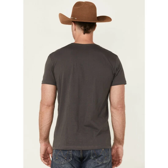 Hot Sale 🥰 Cody James Men's Charcoal Live Free Graphic Short Sleeve T-Shirt ✨ - Image 4
