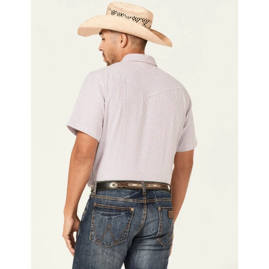 Promo ๐ฅ Cody James Men's Redfield Dobby Stripe Short Sleeve Snap Western ๐ Shirt White ๐ฏ - Image 4