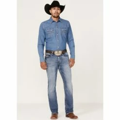 Coupon 👍 Cody James Men's Dice House Medium Wash Stretch Stackable Straight 👖 Jeans ✨