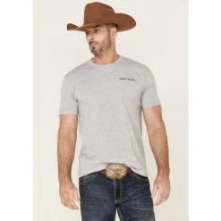 Budget 🥰 Cody James Men's Heather Grey Dead Mans Ace Graphic Short Sleeve T-Shirt 🎉