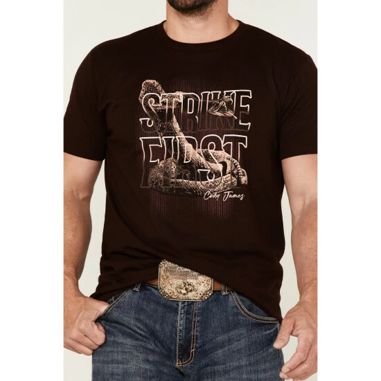 Promo 🔔 Cody James Men's Strike First Graphic Short Sleeve T-Shirt Maroon 😍 - Image 3