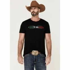 Discount โจ Cody James Men's Mexico Logo Graphic Short Sleeve T-Shirt Black ๐