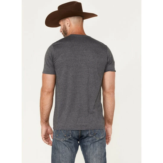 Deals ๐ Cody James Men's Bull Skull Printed Graphic Short Sleeve T-Shirt Grey ๐ - Image 4