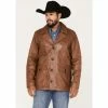 Best Pirce ⌛ Cody James Men's Dale Leather Field Jacket Brown ⌛