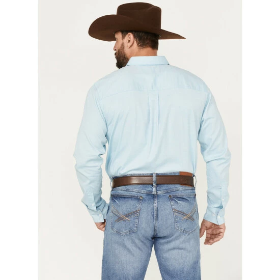 Best deal ๐ Cody James Men's Glacier Button Down Western ๐ Shirt Blue ๐ - Image 4