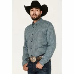 Flash Sale ✔️ Cody James Men's Small Plaid Button Down Western 👕 Shirt Green 😀