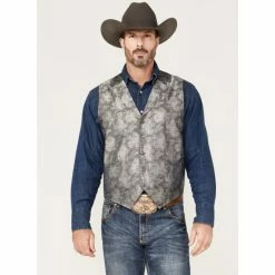 Deals 🧨 Cody James Men's Regal Paisley Print Vest Silver 🛒