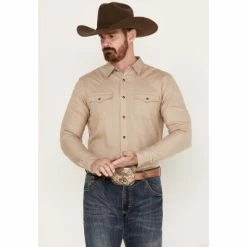 Best Sale 🔥 Cody James Men's Wooly Mammoth Western Long Sleeve 👚 Shirt Tan 🎁