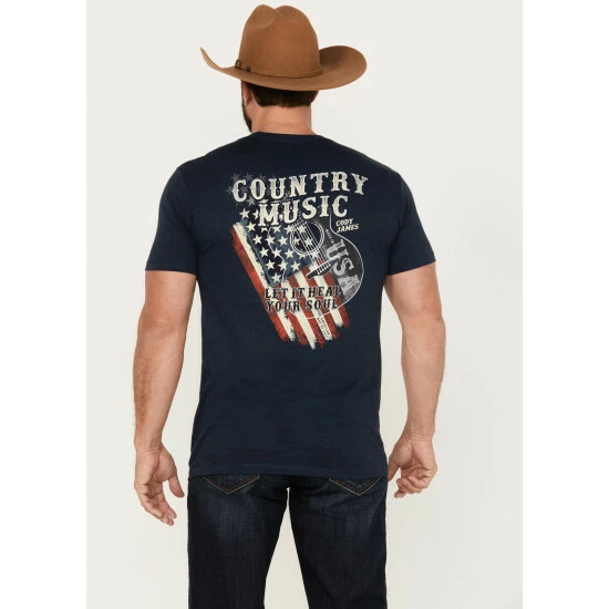 Best Pirce ๐งจ Cody James Men's Heal Your Soul Western T-Shirt Navy ๐ฅ - Image 3
