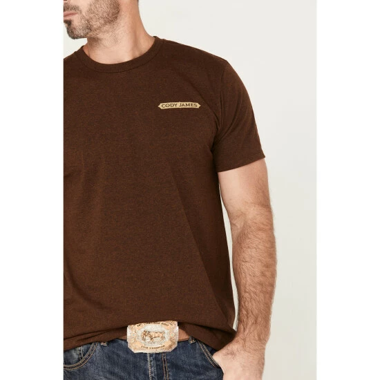 Promo 🔔 Cody James Men's 2 Pair Short Sleeve Graphic T-Shirt Brown 🔥 - Image 2