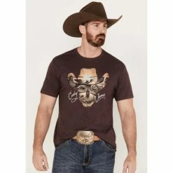 Top 10 ๐ Cody James Men's Skull Scene Western T-Shirt Rust Copper โค๏ธ