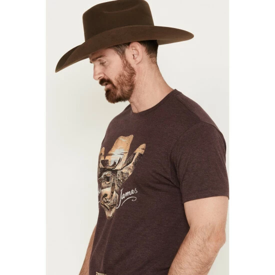 Top 10 😀 Cody James Men's Skull Scene Western T-Shirt Rust Copper ❤️ - Image 2