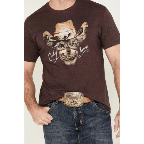 Top 10 😀 Cody James Men's Skull Scene Western T-Shirt Rust Copper ❤️ - Image 3
