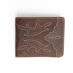 Deals 🎁 Cody James Men's Stitched Bi-Fold Leather Wallet Brown 😍