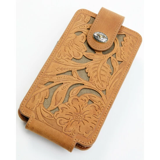 Promo ๐ Cody James Men's Cell Phone Leather Wallet Brown ๐