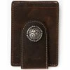 Budget 🎉 Cody James Men's Boot Stitch Money Clip Leather Wallet Chocolate 🔔