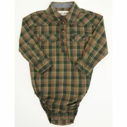 Budget ✨ Cody James Infant-Boys' Green Plaid Onesie 🛒