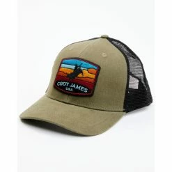 Cheap 🛒 Cody James Men's Serape Bull Rider Patch Mesh-Back Ball Cap Medium Grey 🎁