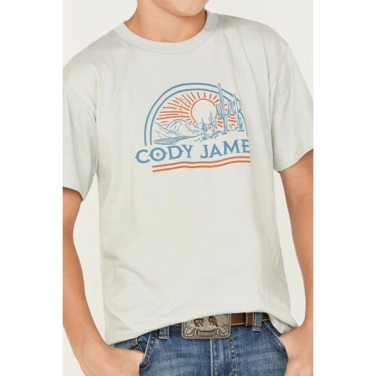 Best Sale 👏 Cody James Boys' Scenic Lines Logo Graphic T-Shirt Silver 🔔 - Image 3