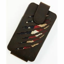 Deals ⌛ Cody James Men's Americana Cell Phone Holder Clip-On Case Brown 🎁