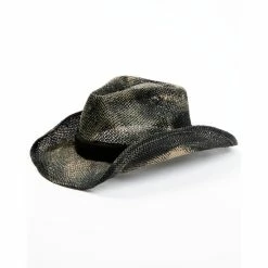 Outlet 🔥 Cody James Men's Elite Distressed Straw Western Hat Olive 😀
