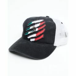 Flash Sale 🥰 Cody James Men's Scratched Mexico Flag Graphic Mesh-Back Ball Cap - Black 🌟