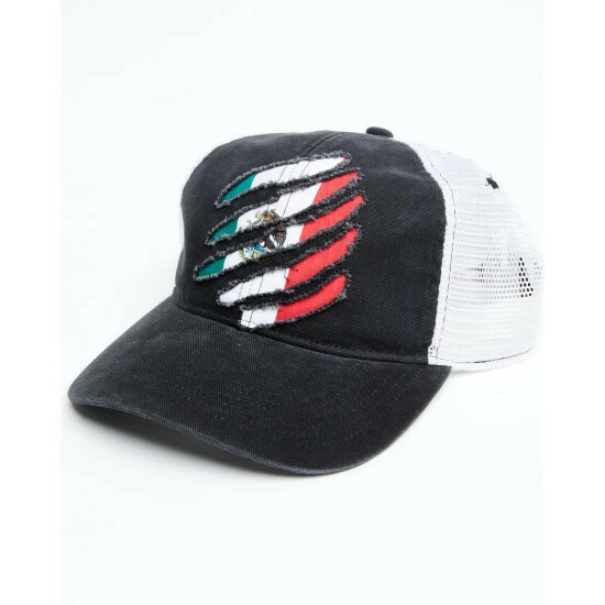 Flash Sale ๐ฅฐ Cody James Men's Scratched Mexico Flag Graphic Mesh-Back Ball Cap - Black ๐