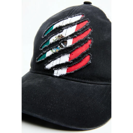 Flash Sale ๐ฅฐ Cody James Men's Scratched Mexico Flag Graphic Mesh-Back Ball Cap - Black ๐ - Image 2