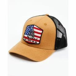 Budget 🤩 Cody James Men's Don't Tread On Me American Flag Patch Mesh-Back Ball Cap Brown 💯