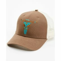 Coupon 🛒 Cody James Men's Embroidered Southwestern Steer Head Mesh Back Ball Cap Brown 👏