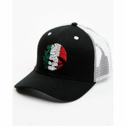 Wholesale ⌛ Cody James Men's Embroidered Mexican Flag Eagle Mesh Back Ball Cap Black 🎉
