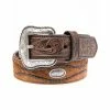 Best Sale 😀 Cody James Men's Brown Hair On Concho Leather Western Belt 😍