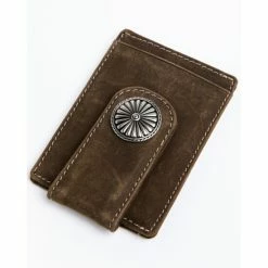 Brand new 🤩 Cody James Men's Brown Embroidered Leather Money Clip Wallet 👍