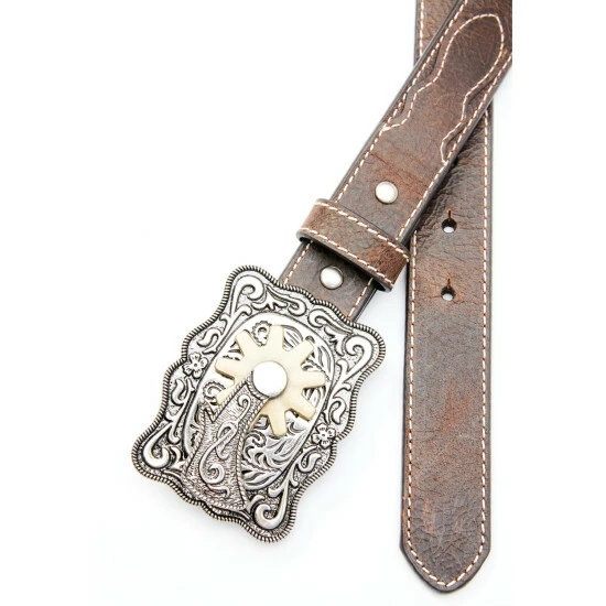 Best deal ๐ Cody James Kids' Brown Spur Buckle Belt For Unisex-Kid ๐ - Image 2