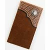 Best Sale ✔️ Cody James Men's Basketweave Leather Bifold Wallet Brown 🌟