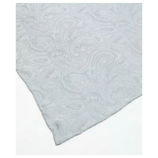 Brand new ๐ Cody James Men's Grey Silk Jacquard Wild Rag Scarf ๐ - Image 2