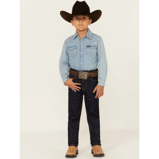 Hot Sale ๐ Cody James Boys' Dark Wash Slim Straight Stretch ๐ Jeans ๐งจ