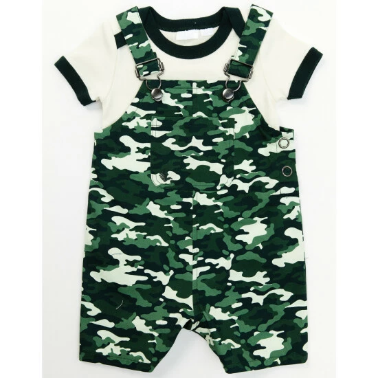 Discount ⌛ Cody James Infant-Boys' Camo Print Onesie & Shortalls Set - 2-Piece Multi 💯